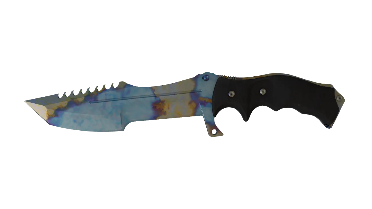 Huntsman Knife | Case Hardened seed #371, front