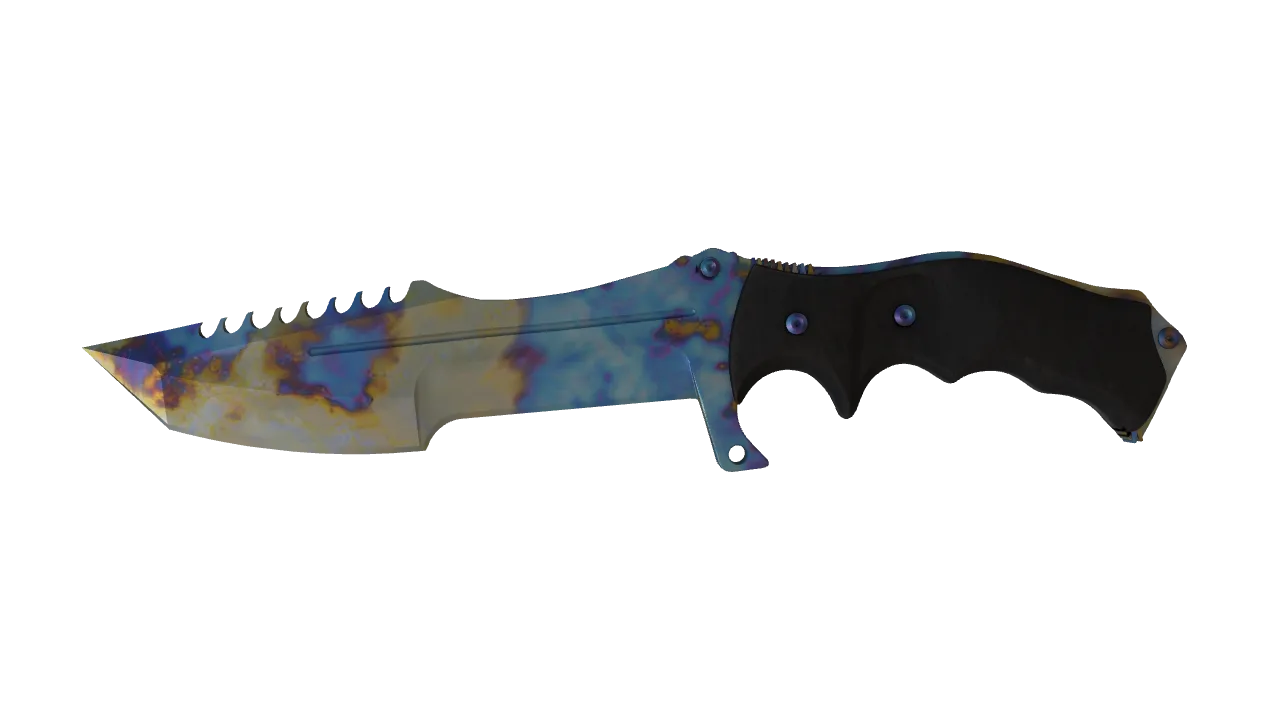Huntsman Knife | Case Hardened seed #376, front