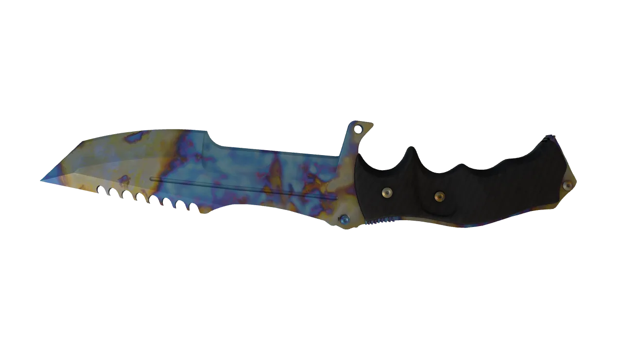 Huntsman Knife | Case Hardened seed #378, back