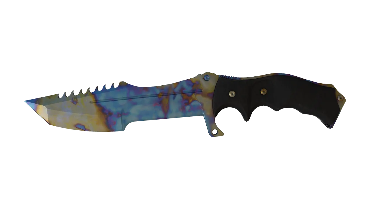 Huntsman Knife | Case Hardened seed #378, front