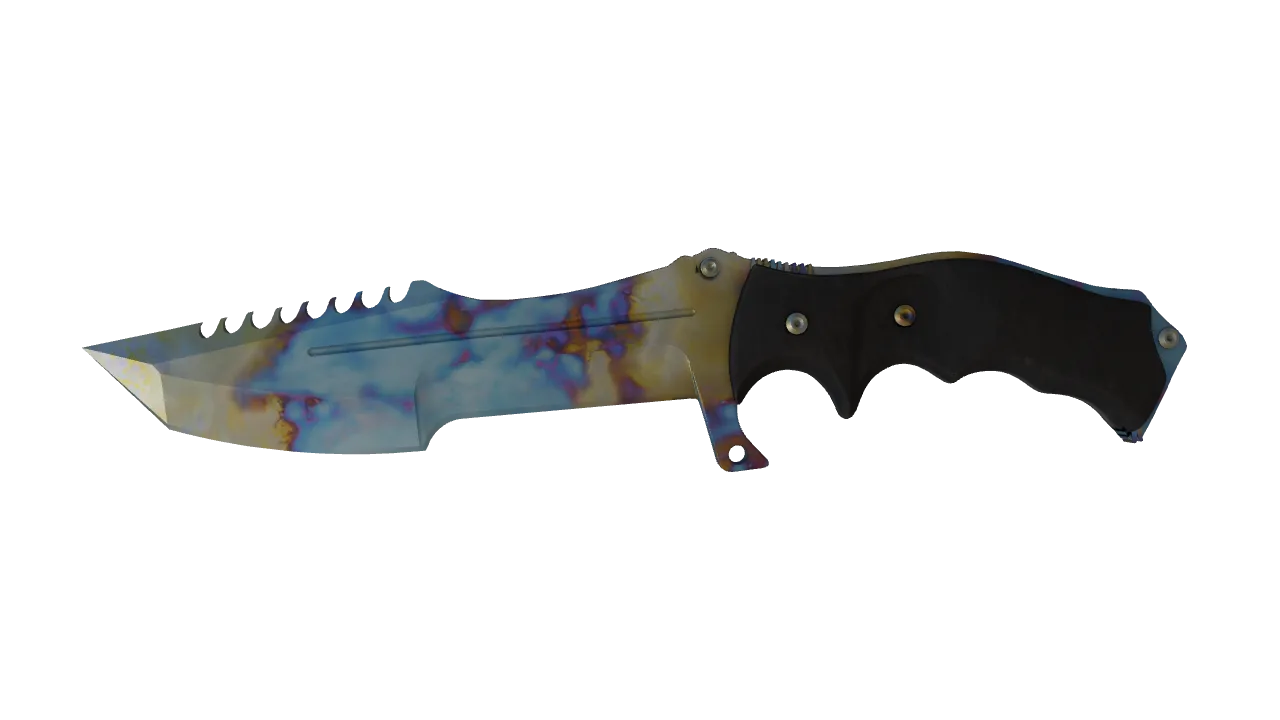 Huntsman Knife | Case Hardened seed #411, front