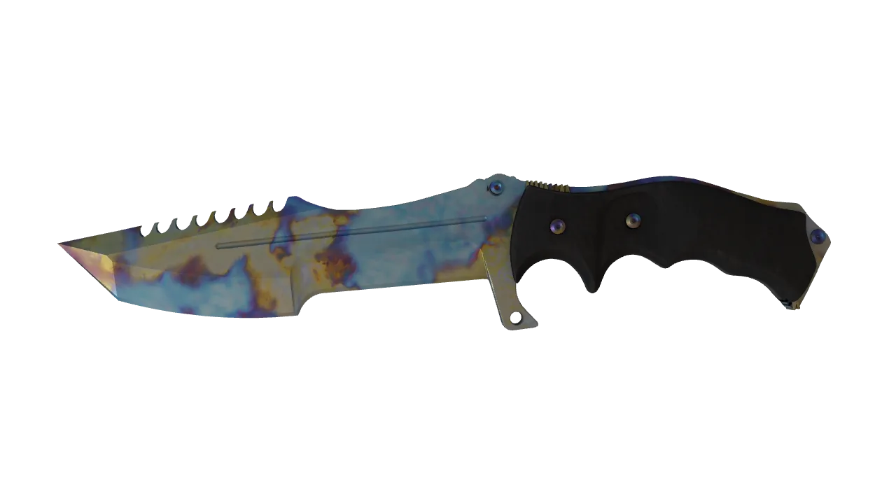 Huntsman Knife | Case Hardened seed #424, front