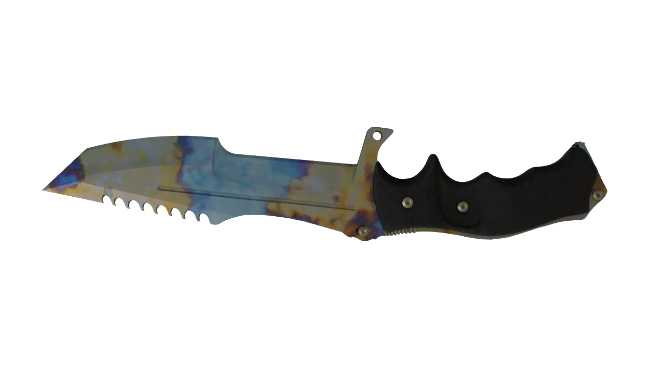 Huntsman Knife | Case Hardened seed #445, back