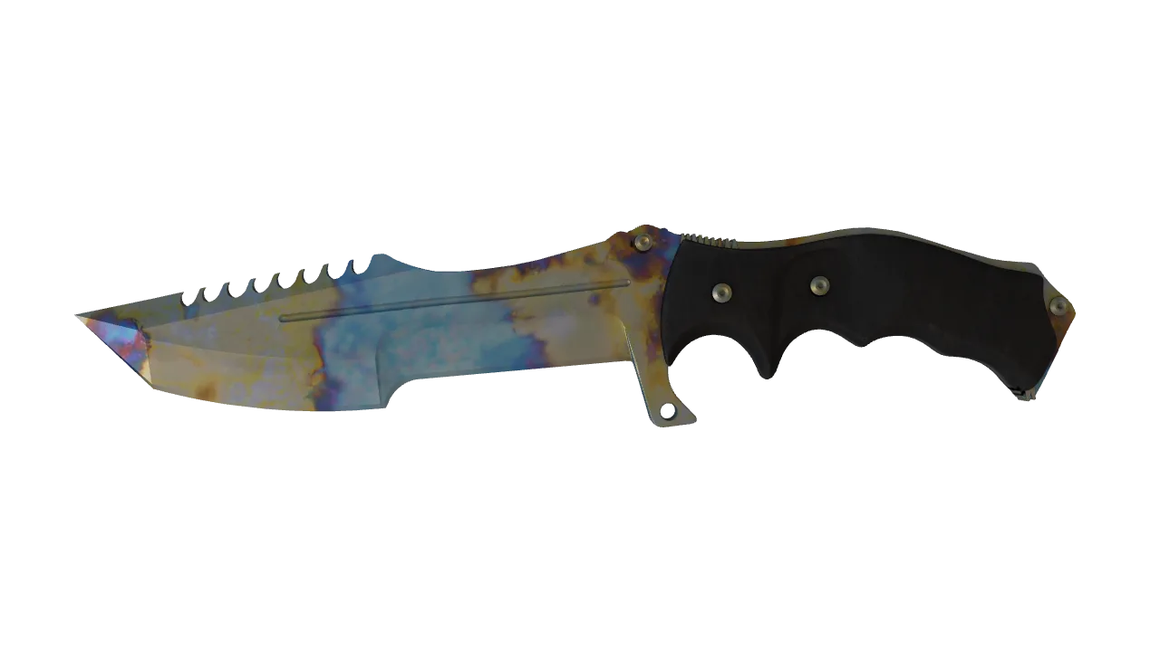 Huntsman Knife | Case Hardened seed #445, front