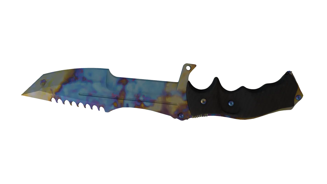 Huntsman Knife | Case Hardened seed #457, back