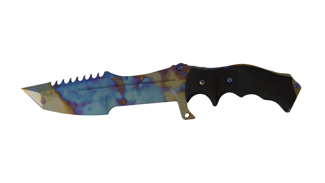 Huntsman Knife | Case Hardened seed #457, front