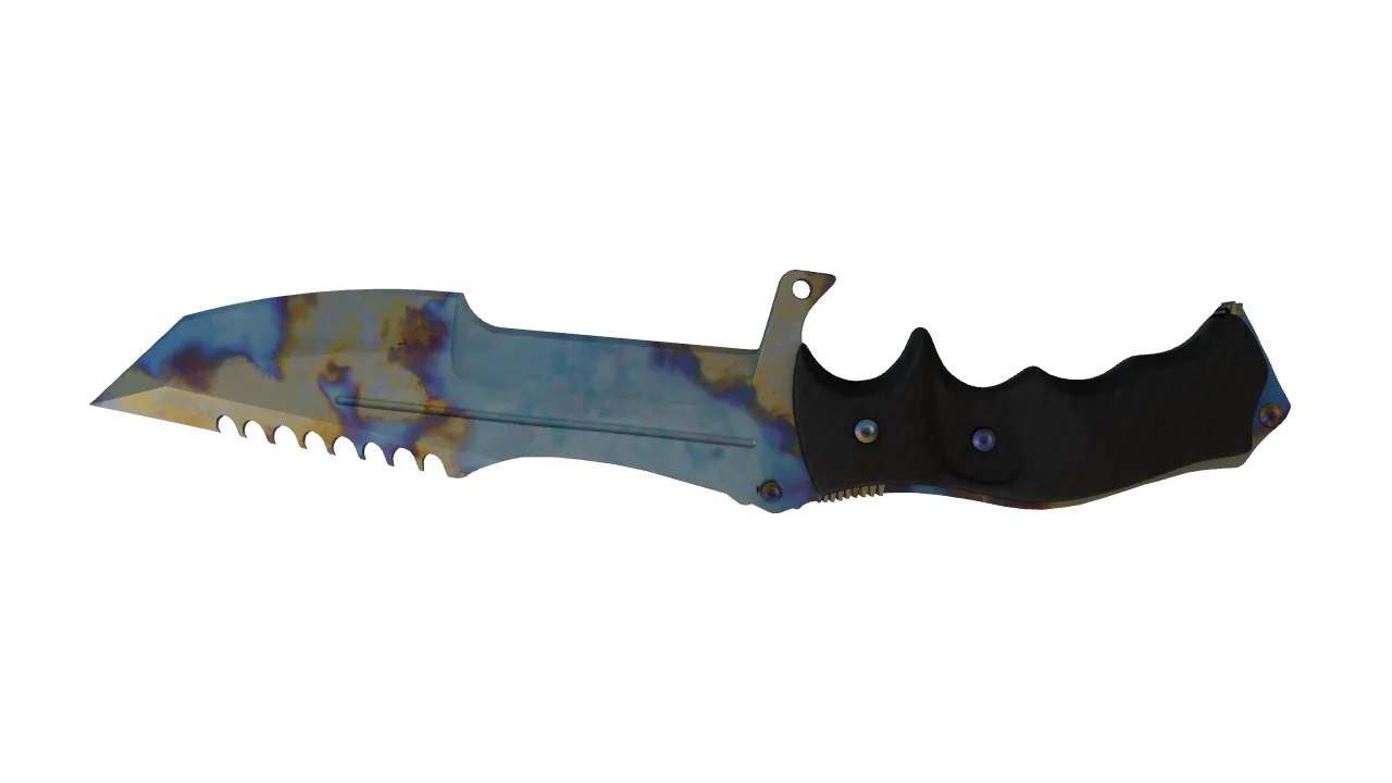 Huntsman Knife | Case Hardened seed #458, back