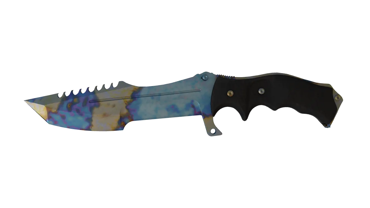 Huntsman Knife | Case Hardened seed #464, front