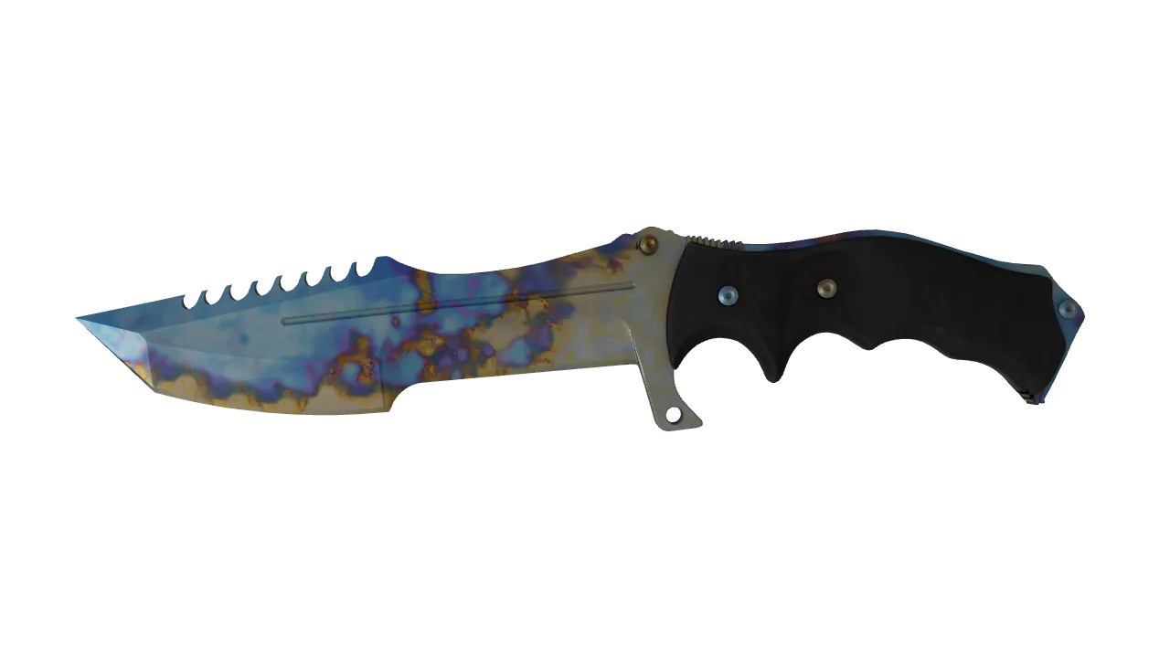 Huntsman Knife | Case Hardened seed #468, front