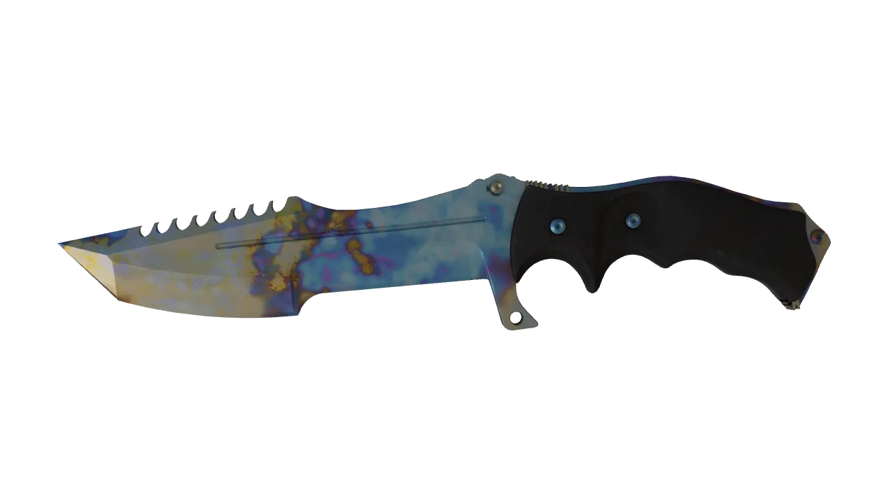 Huntsman Knife | Case Hardened seed #502, front