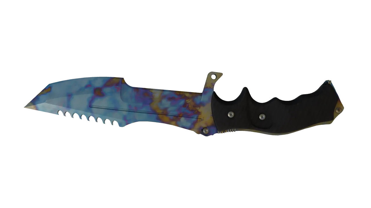 Huntsman Knife | Case Hardened seed #510, back