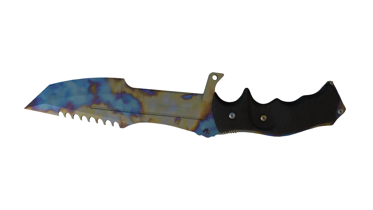 Huntsman Knife | Case Hardened seed #522, back