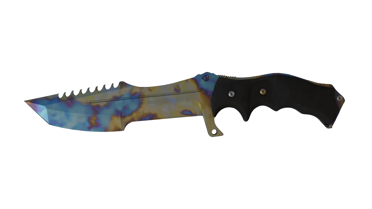 Huntsman Knife | Case Hardened seed #522, front