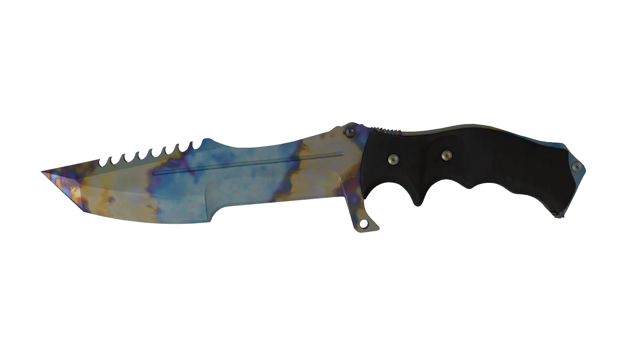 Huntsman Knife | Case Hardened seed #528, front