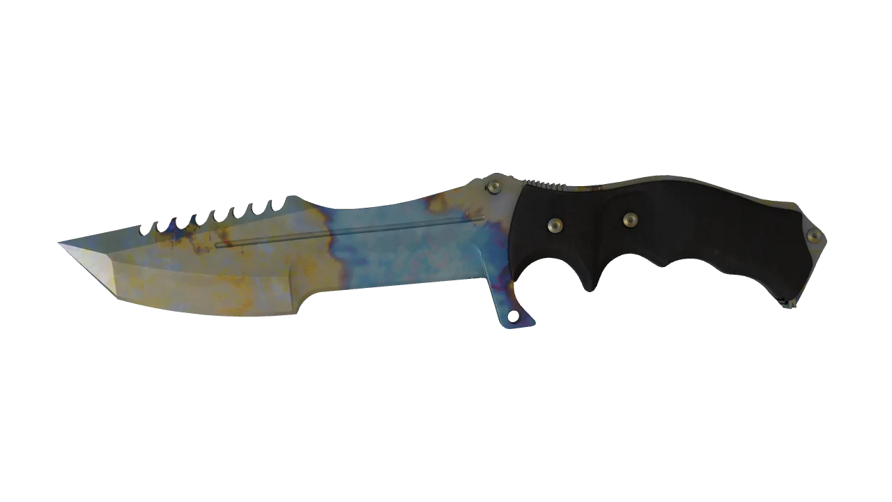 Huntsman Knife | Case Hardened seed #553, front