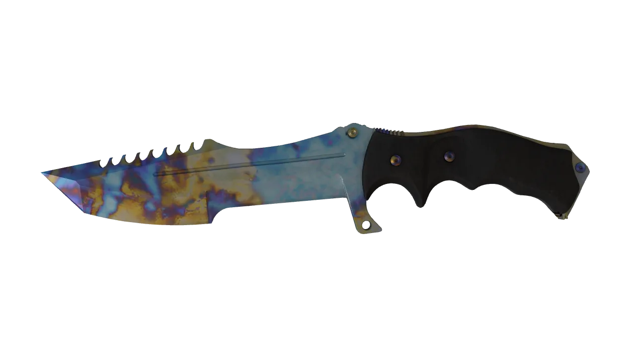 Huntsman Knife | Case Hardened seed #587, front