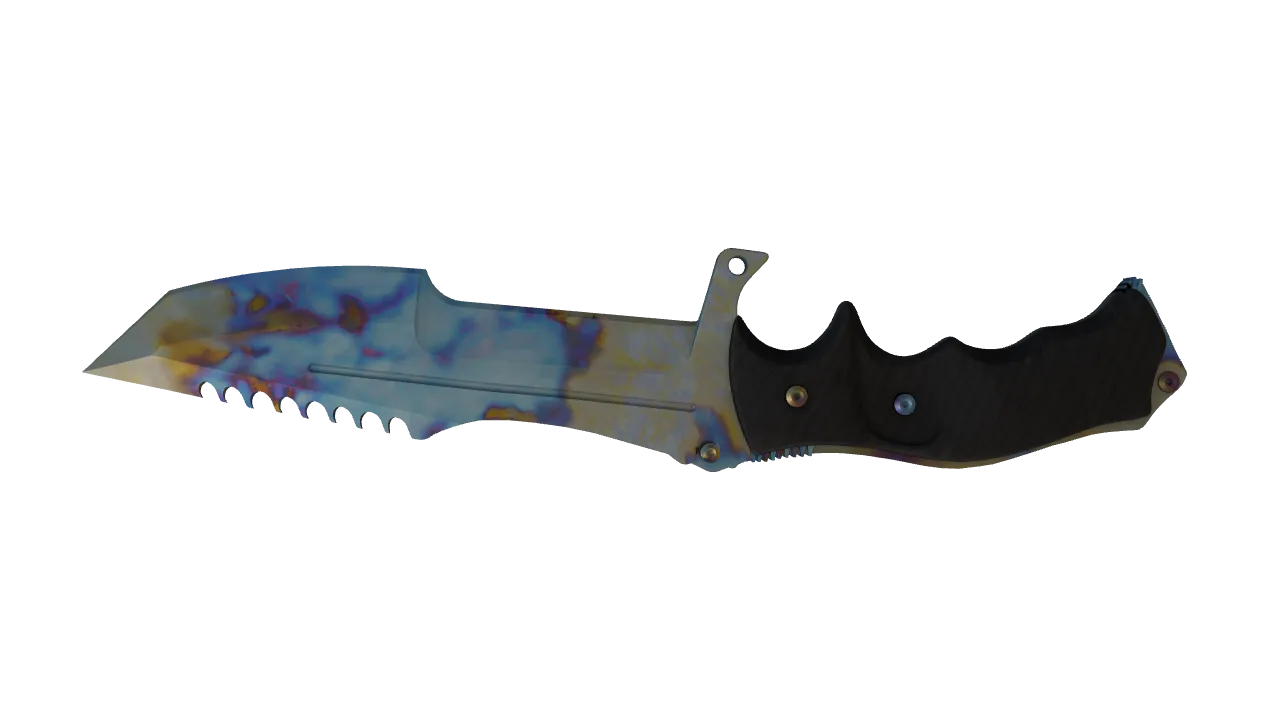Huntsman Knife | Case Hardened seed #612, back