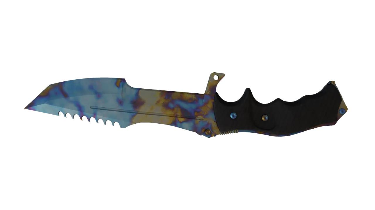 Huntsman Knife | Case Hardened seed #631, back