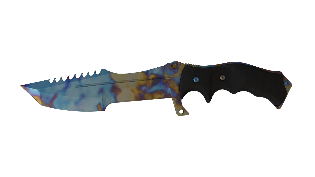 Huntsman Knife | Case Hardened seed #631, front
