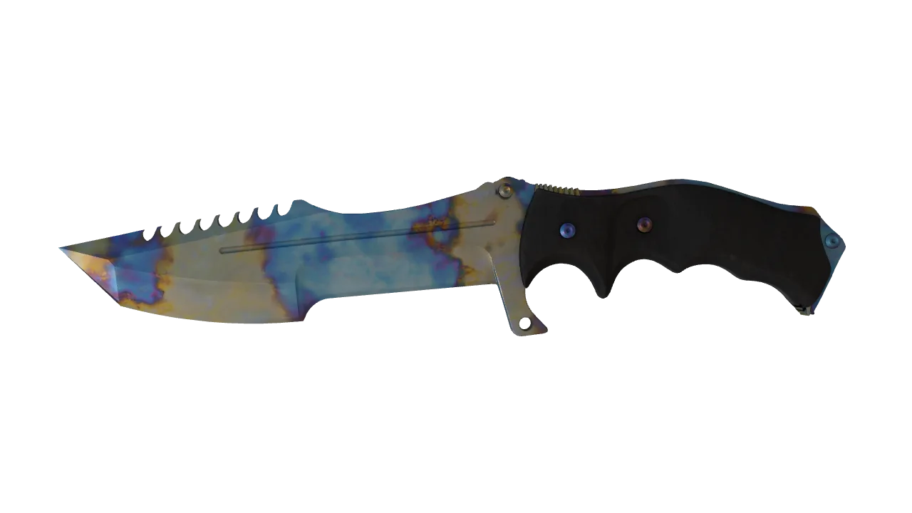 Huntsman Knife | Case Hardened seed #633, front