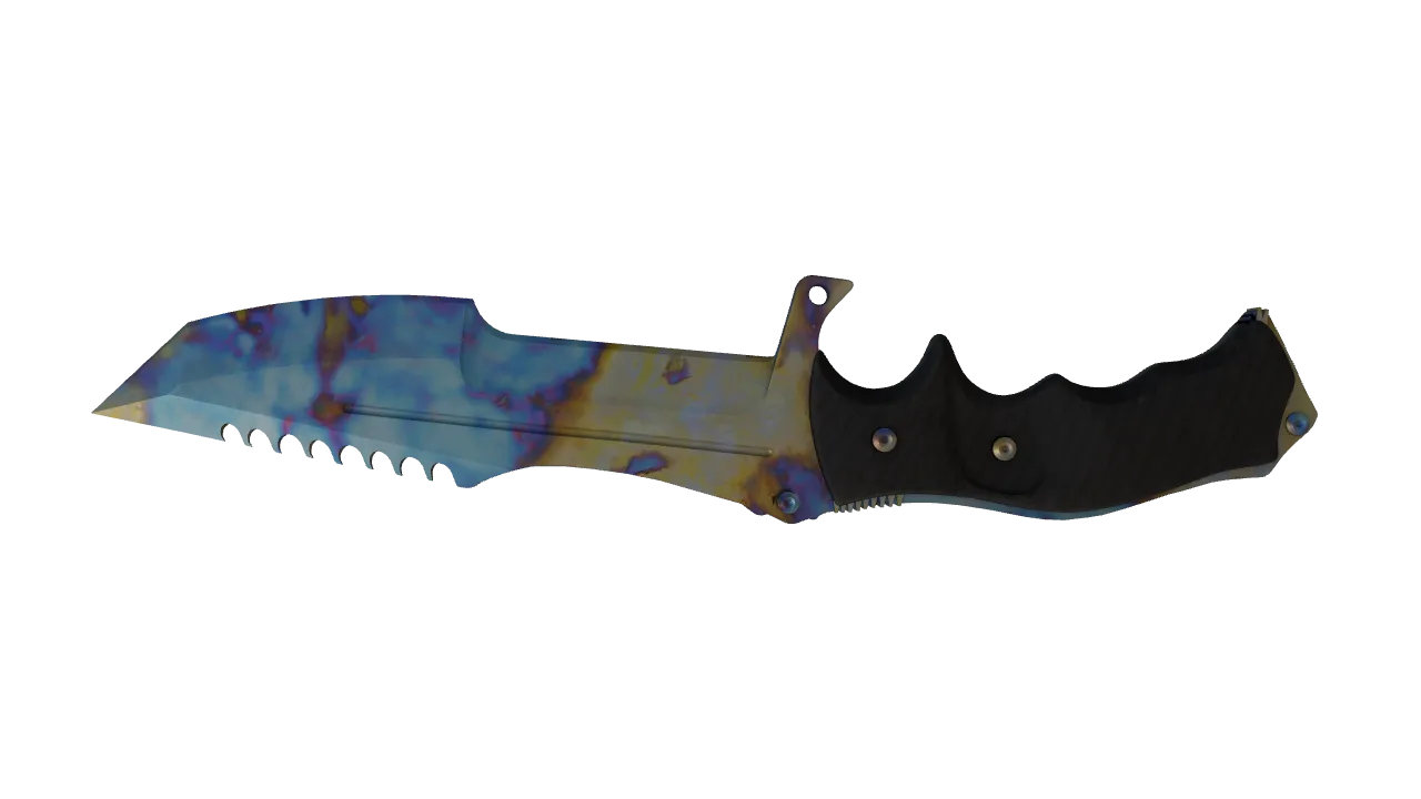 Huntsman Knife | Case Hardened seed #643, back