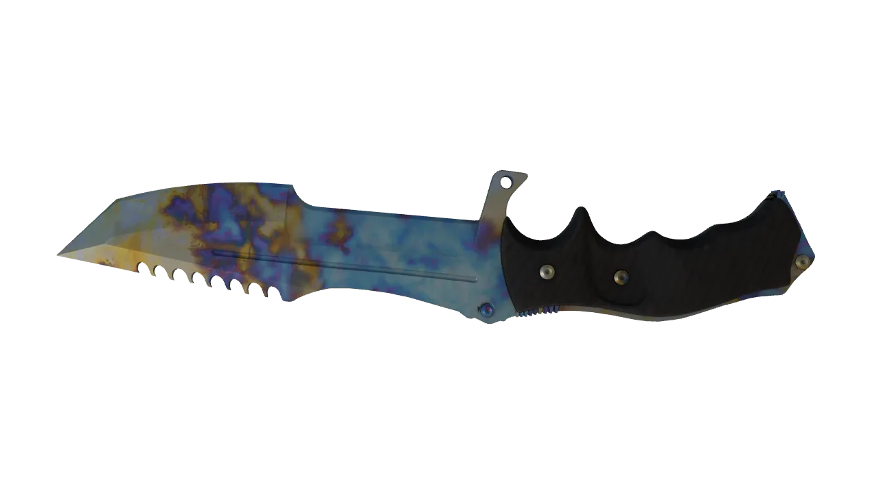 Huntsman Knife | Case Hardened seed #671, back
