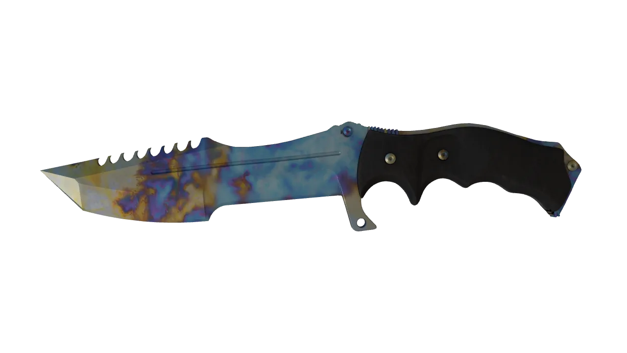 Huntsman Knife | Case Hardened seed #671, front
