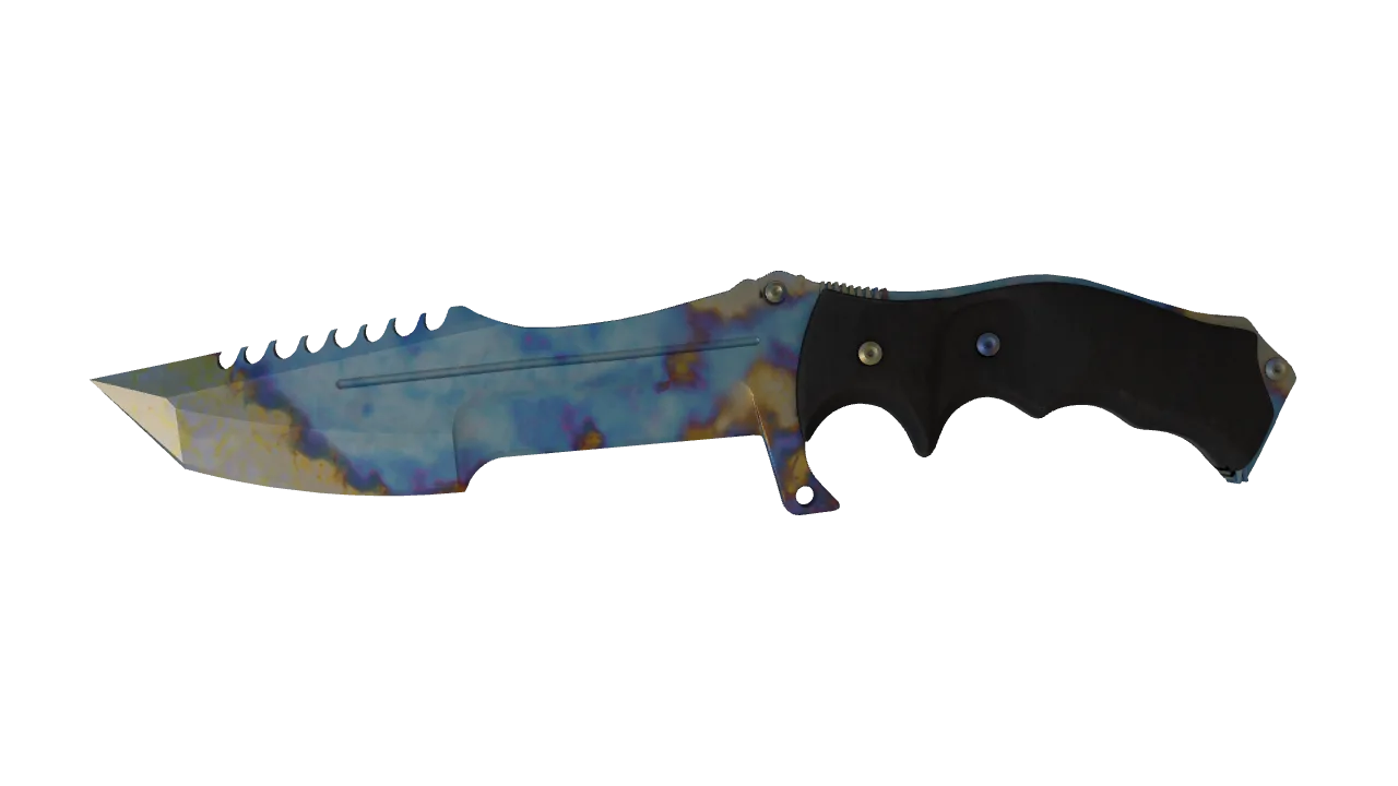 Huntsman Knife | Case Hardened seed #702, front