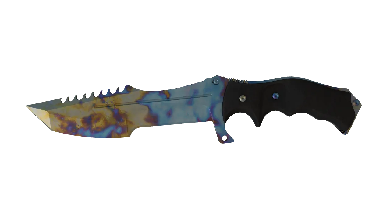 Huntsman Knife | Case Hardened seed #704, front