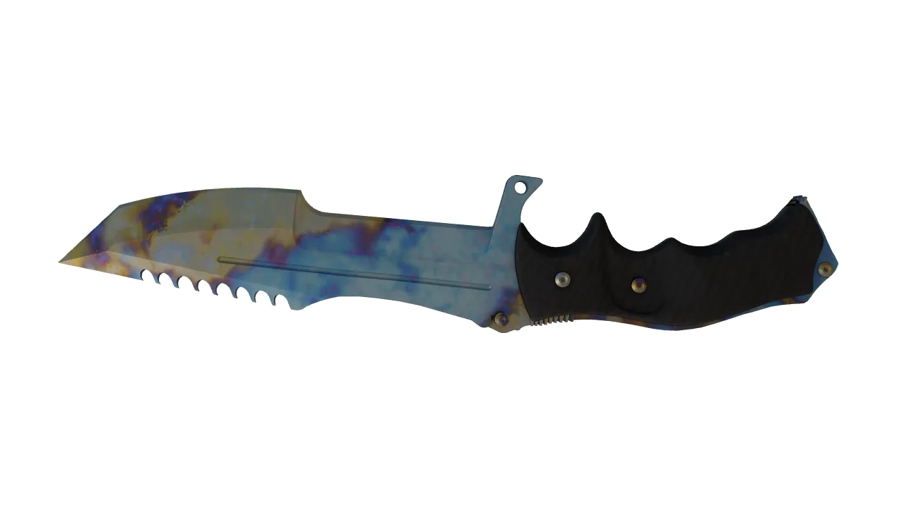 Huntsman Knife | Case Hardened seed #707, back