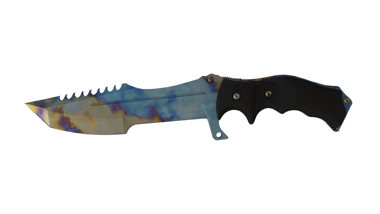 Huntsman Knife | Case Hardened seed #707, front