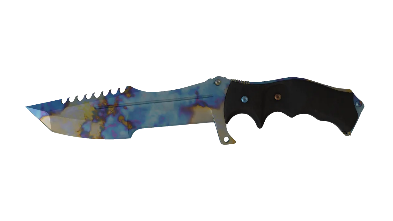 Huntsman Knife | Case Hardened seed #72, front