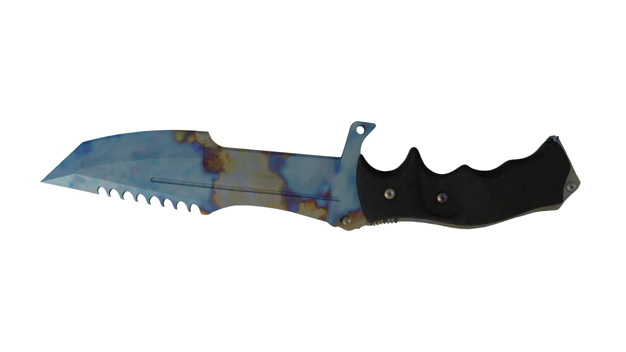 Huntsman Knife | Case Hardened seed #721, back