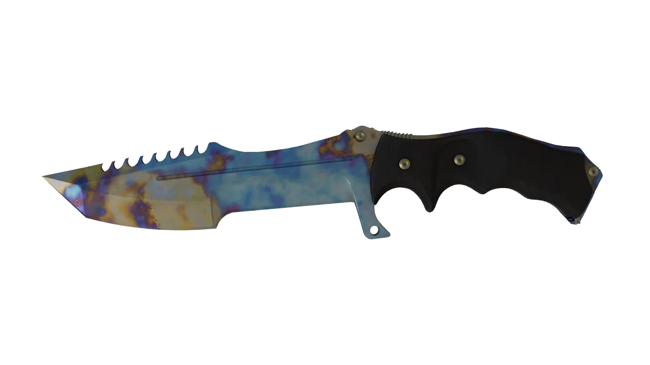 Huntsman Knife | Case Hardened seed #741, front