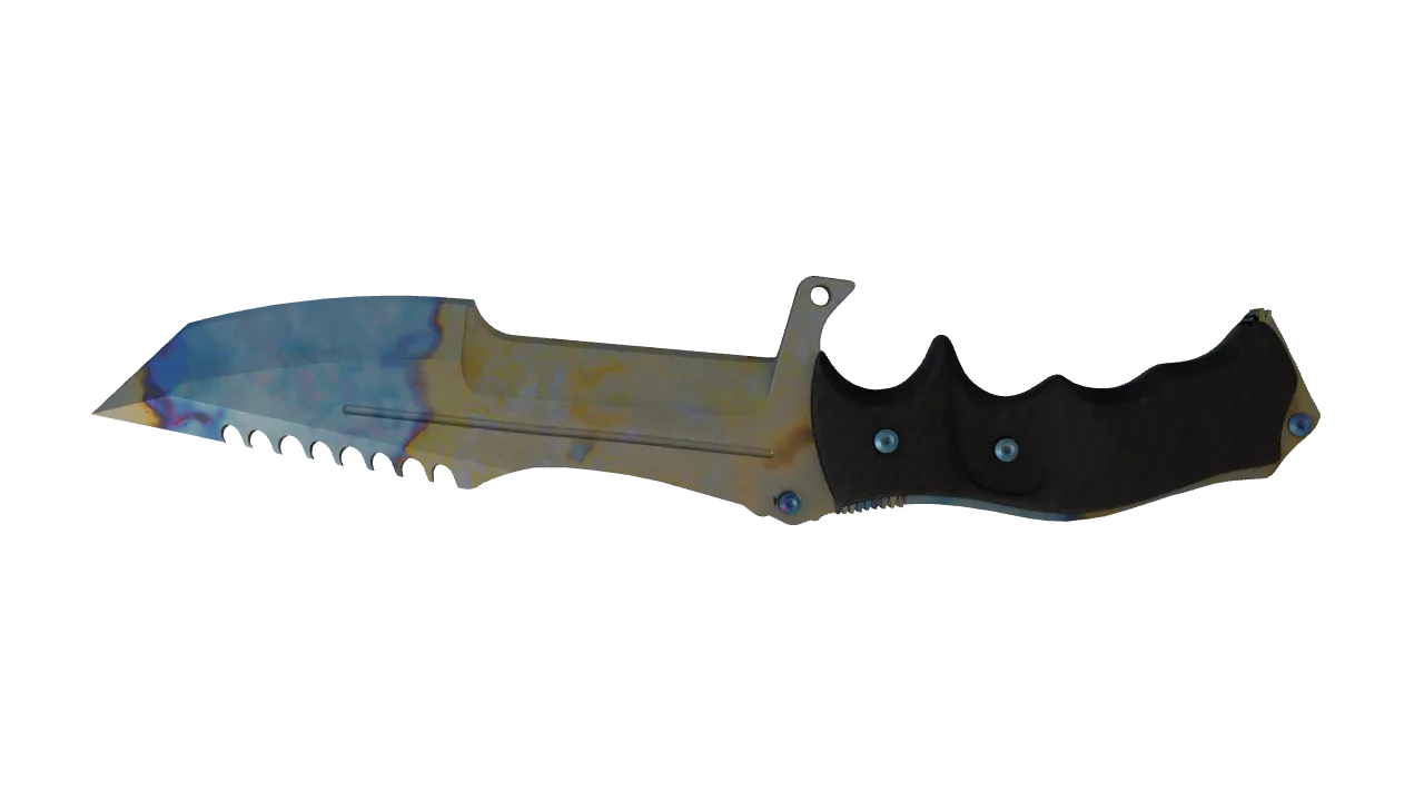 Huntsman Knife | Case Hardened seed #823, back