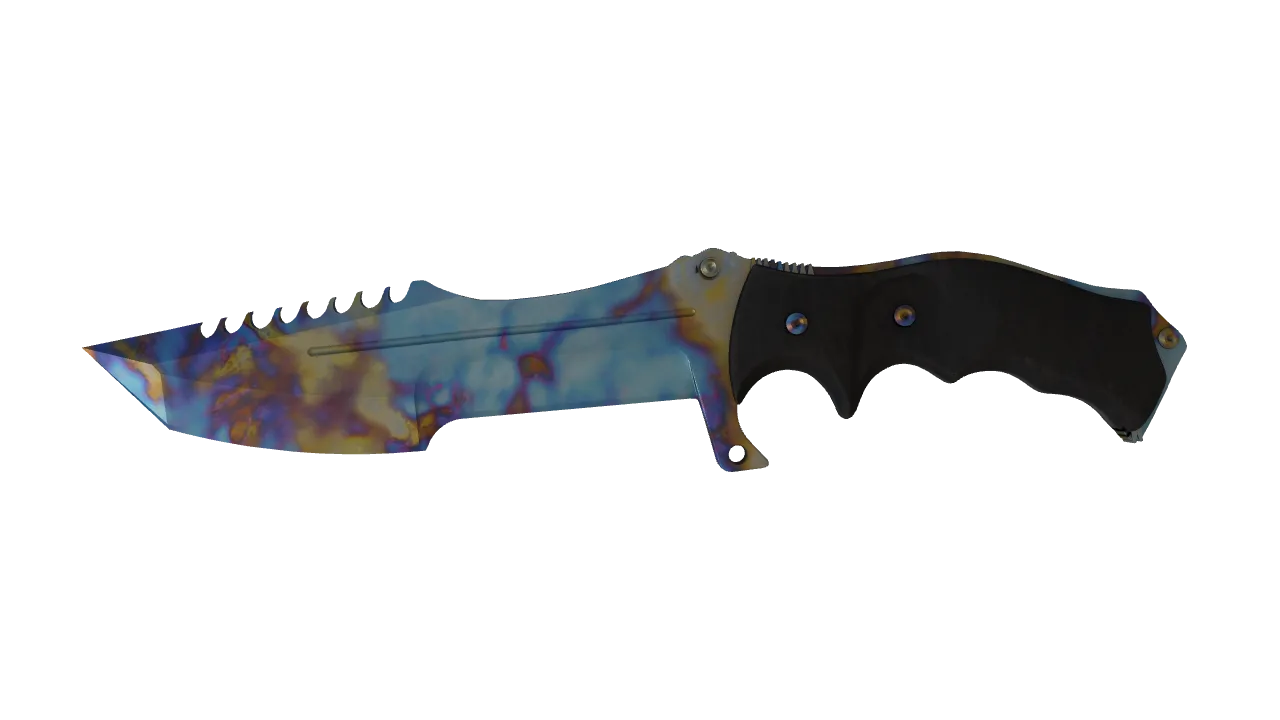 Huntsman Knife | Case Hardened seed #830, front