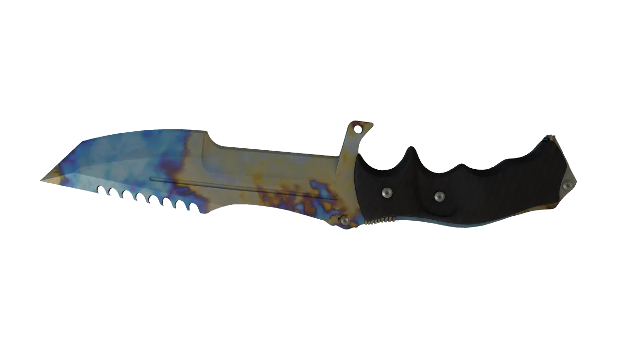 Huntsman Knife | Case Hardened seed #853, back