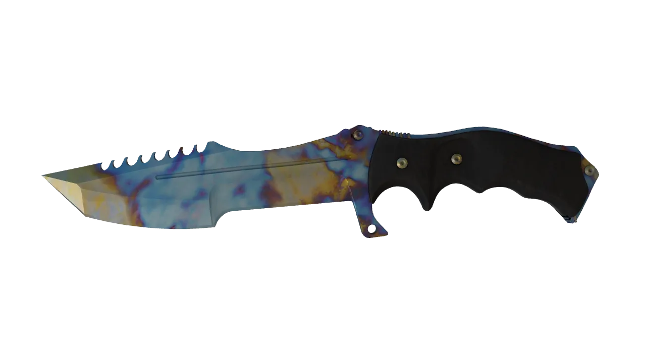 Huntsman Knife | Case Hardened seed #854, front