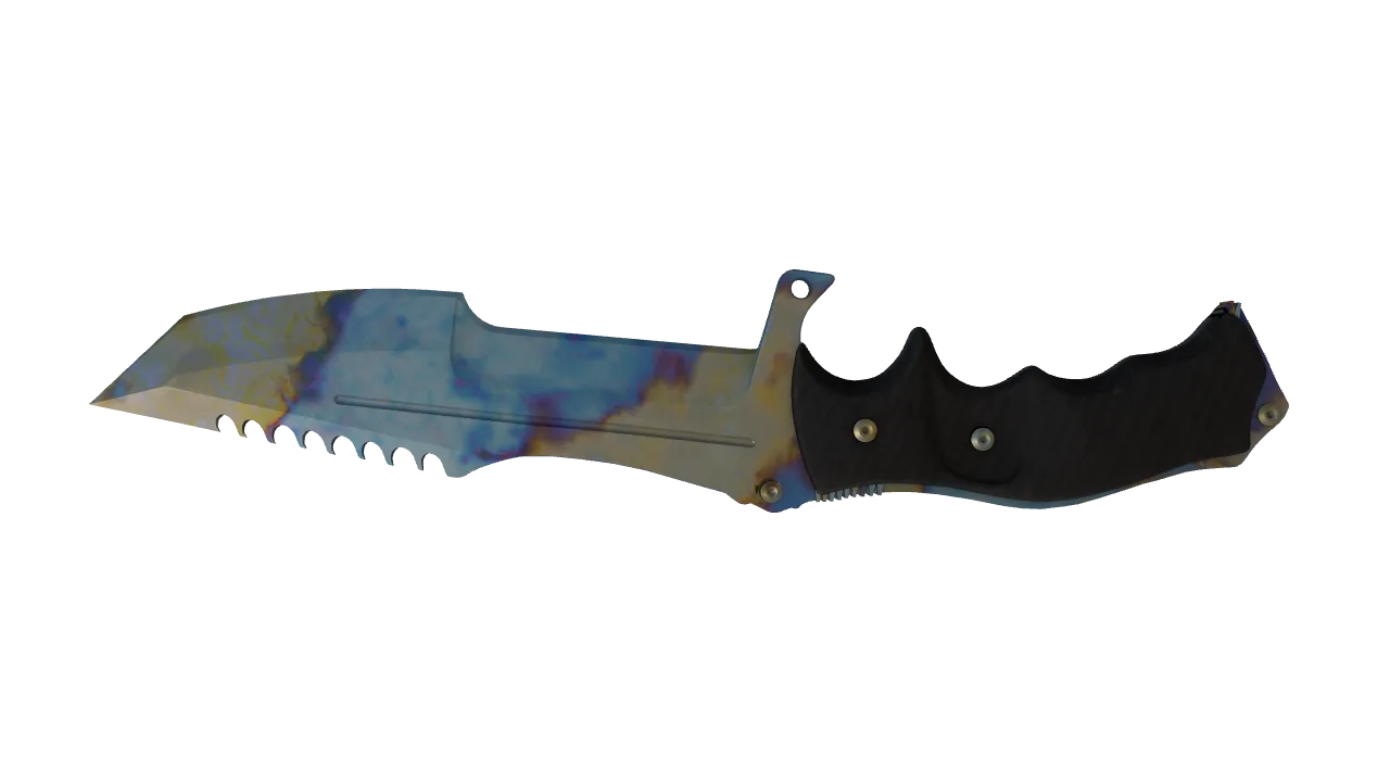 Huntsman Knife | Case Hardened seed #858, back