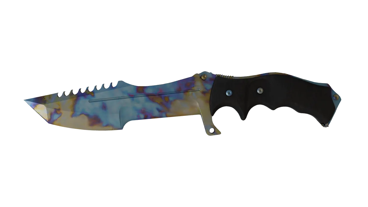 Huntsman Knife | Case Hardened seed #883, front