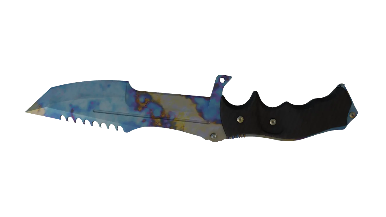 Huntsman Knife | Case Hardened seed #891, back