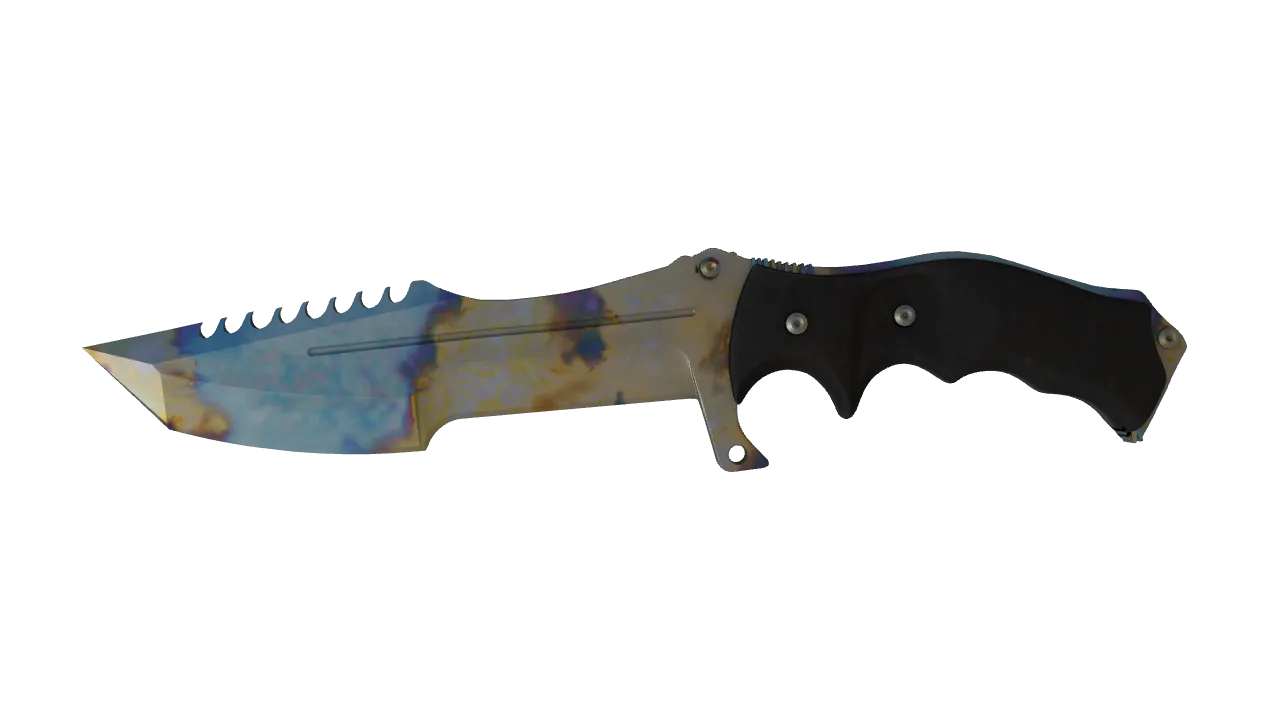 Huntsman Knife | Case Hardened seed #916, front