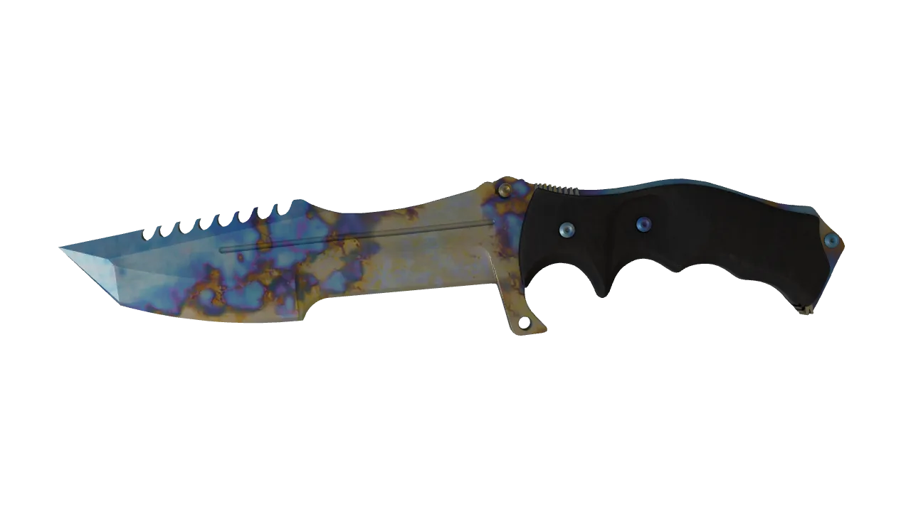 Huntsman Knife | Case Hardened seed #961, front