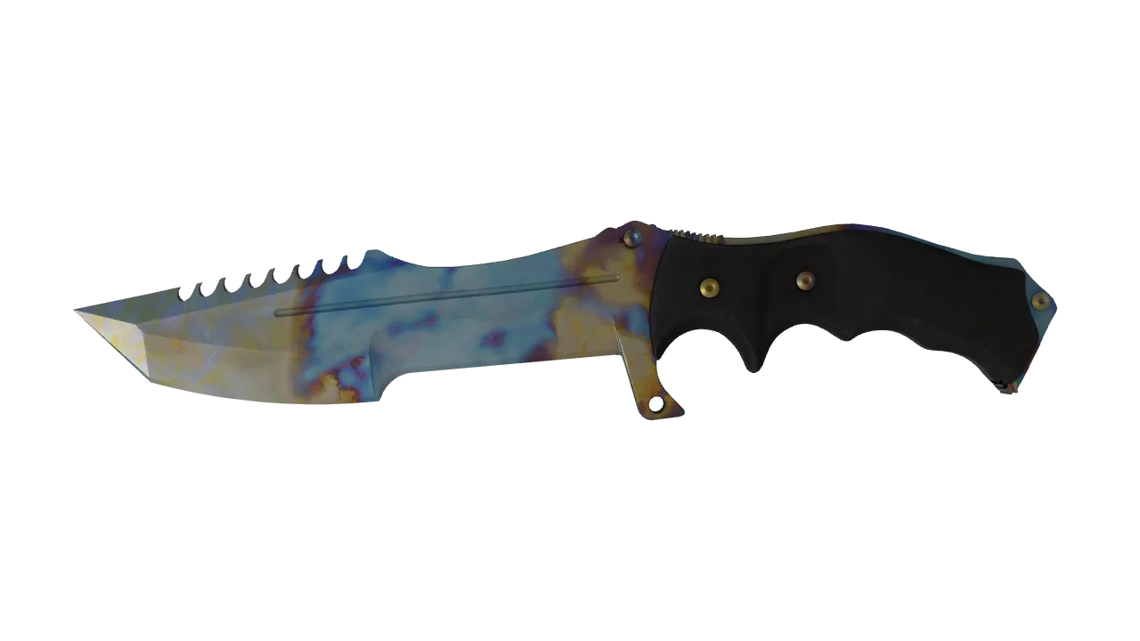Huntsman Knife | Case Hardened seed #976, front
