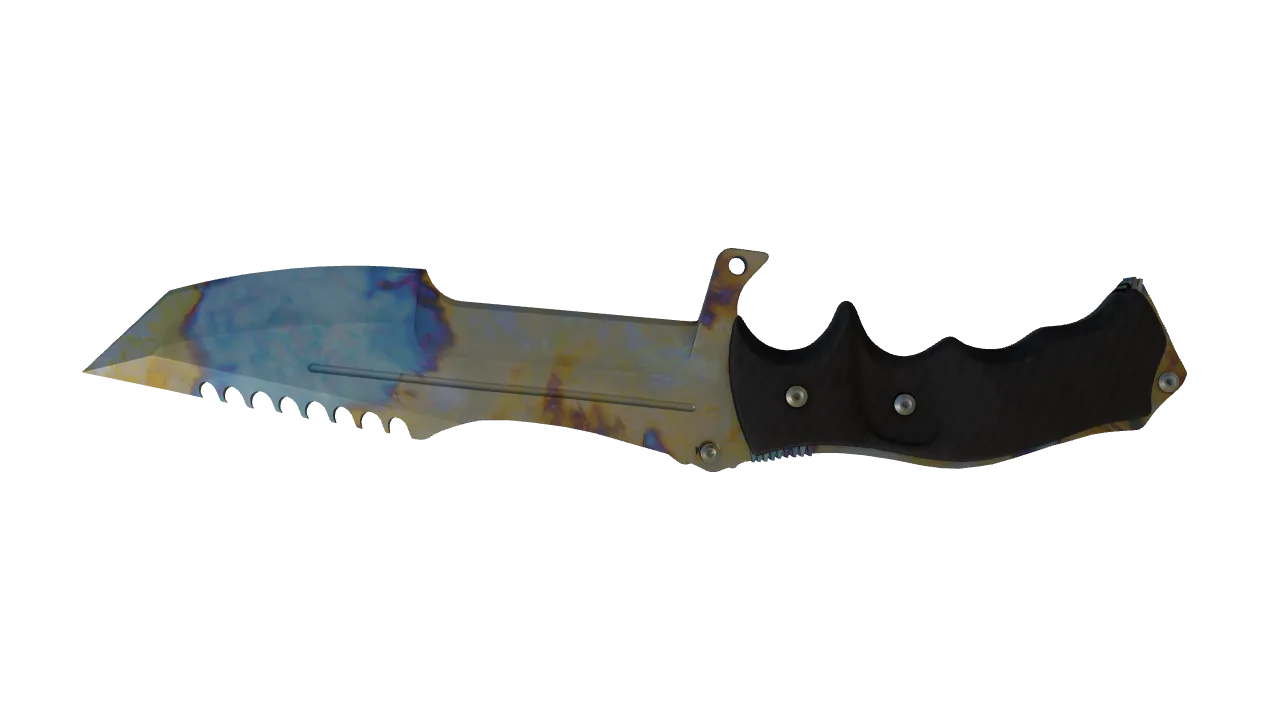 Huntsman Knife | Case Hardened seed #989, back