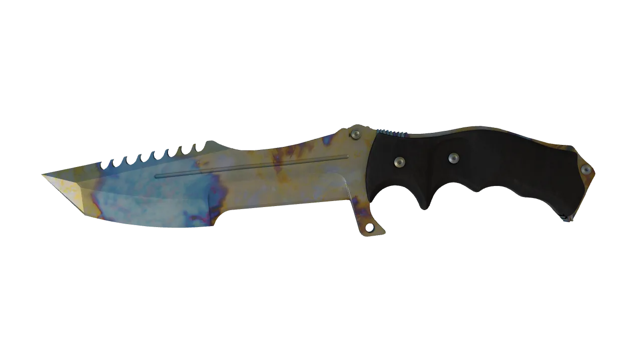 Huntsman Knife | Case Hardened seed #989, front