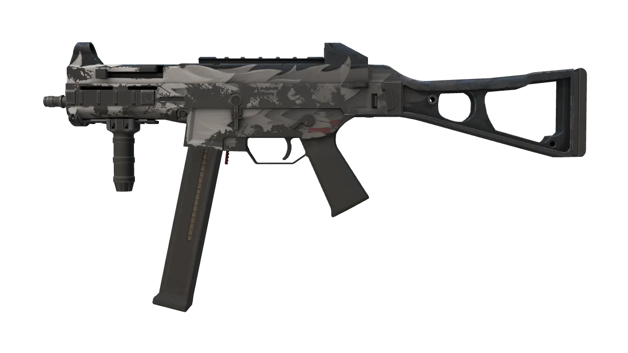 StatTrak™ UMP-45 | Arctic Wolf (Battle-Scarred) — Dust II light, front