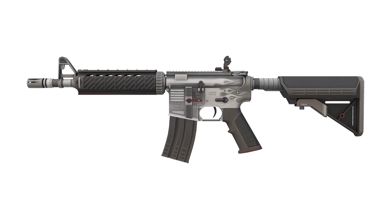 M4A4 | Magnesium (Minimal Wear) — Dust II light, front