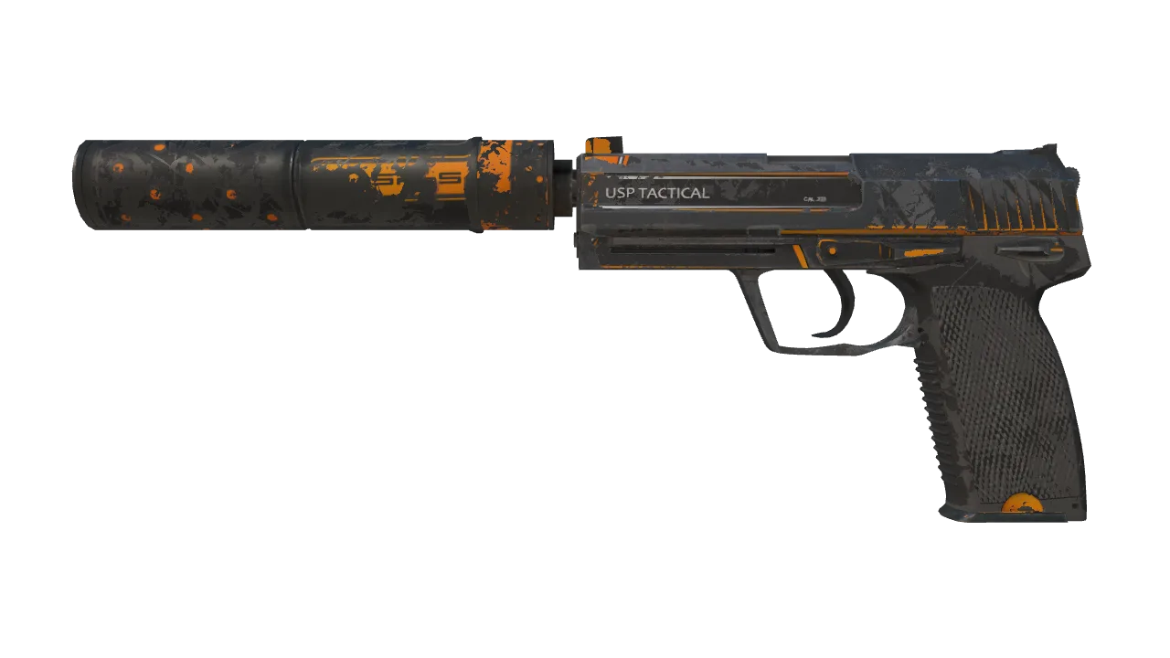 USP-S | Orion (Battle-Scarred) — Dust II light, front