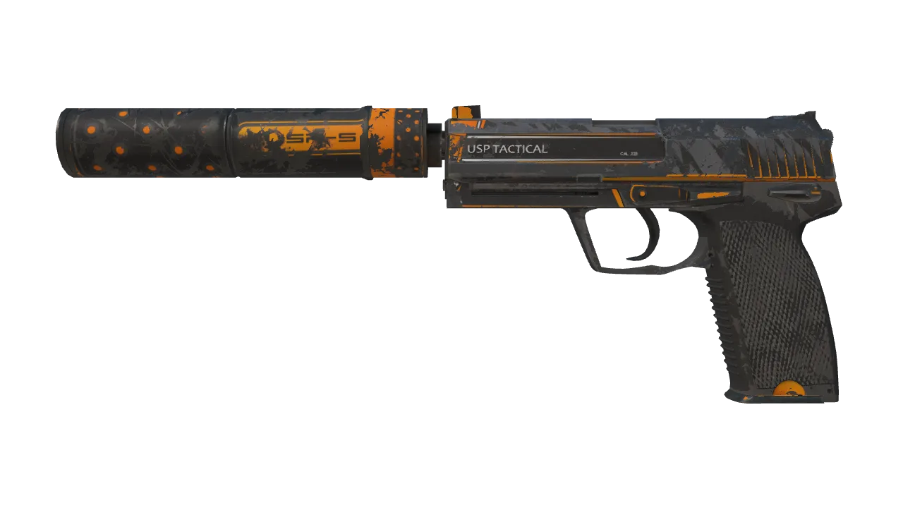 StatTrak™ USP-S | Orion (Well-Worn) — Dust II light, front